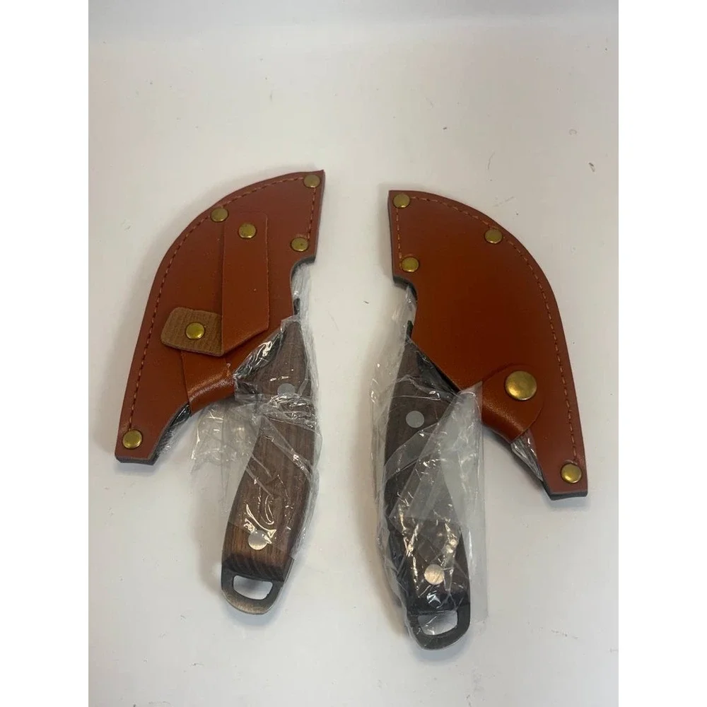 2pc Hand Forged Butcher Knife Set High Carbon Steel Boning Knives with Sheaths‎